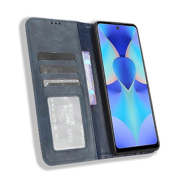 For TECNO Spark 10 Pro K17 Retro PU Lærdeksel Stativ Lommebok Flip Folio Telefonveske Multicolor Style C