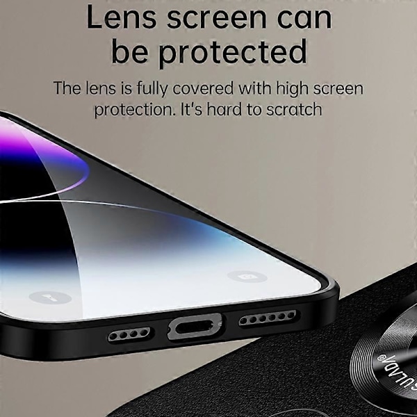 SULADA Magnetiskt Skal för iPhone 15 Plus Mikrofiberläder+TPU Stöttåligt Skydd Multicolor Style C