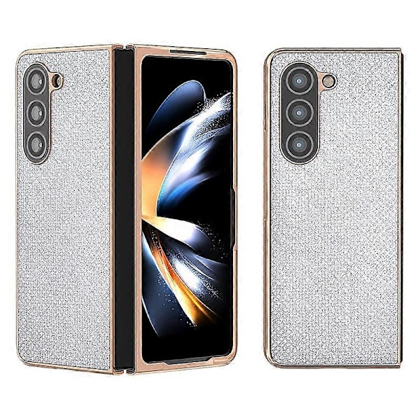 Samsung Galaxy Z Fold5 5G -puhelimen galvanointikuori, strassikuvioitu PU+PC-suojakuori Multicolor Style C