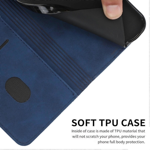 Til Xiaomi Poco F6 Pro 5G/Redmi K70 5G/K70 Pro 5G TPU+PU Læder Præget Støvtæt Etui Telefon Stan Multicolor Sapphire