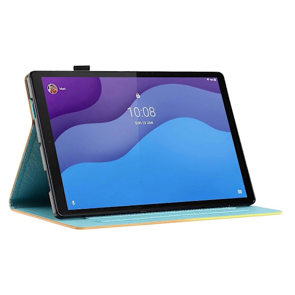 Stødsikkert PU læder flip cover til Lenovo Tab M10 HD Gen 2, anti-drop tablet shell Multicolor Rabbit