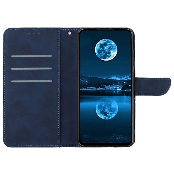 Til Samsung Galaxy A05 4G Etui PU Læder Præget Linje Telefon Stand Cover Multicolor Style B