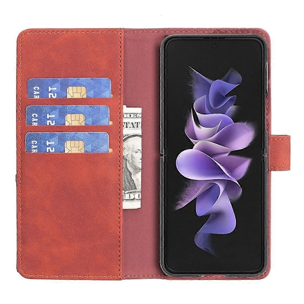 BINFEN COLOR BF05 Etui til Samsung Galaxy Z Fold6 5G PU Læder Geometrisk Telefon Cover Multicolor Style B
