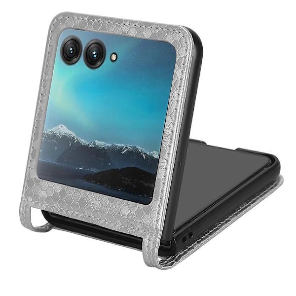 Motorola Razr 40 Ultra 5G -puhelimen korttipaikallinen suojakotelo, kohokuvioitu pistekuvio, PU-nahkakansi Multicolor Style E
