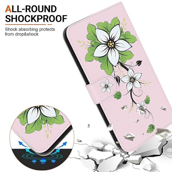 Til Realme 13+ 5G Wallet Telefon Cover Anti-Drop Læder Flip Cover Mønster Print Multicolor Style C