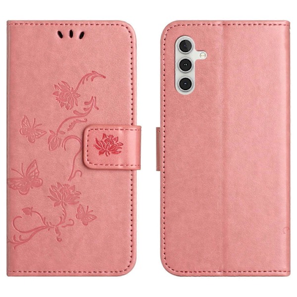 Til Samsung Galaxy A26 5G Etui Wallet Stand Præget Sommerfugl Blomst PU Læder Telefon Cover Multicolor Style H
