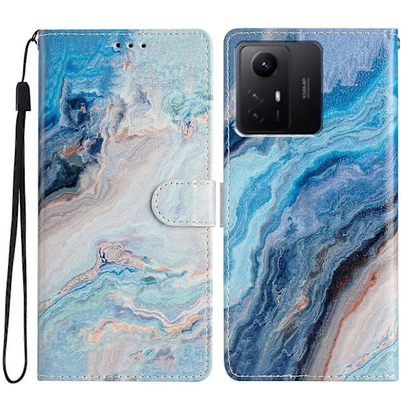 PU Læder Wallet Cover med Mønsterprint og Flip Stand til Xiaomi Redmi Note 12S 4G Multicolor Style I