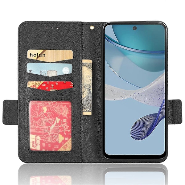 Til Motorola Moto G 5G (2023) PU Læder Wallet Smartphone Etui Flip Stand Telefon Cover