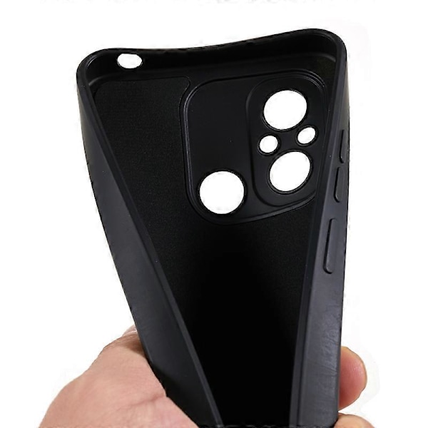 För Xiaomi Redmi 12C 4G Gummibelagt TPU Mobilskal Fiberfoder Repskyddande Skydd Multicolor Style A