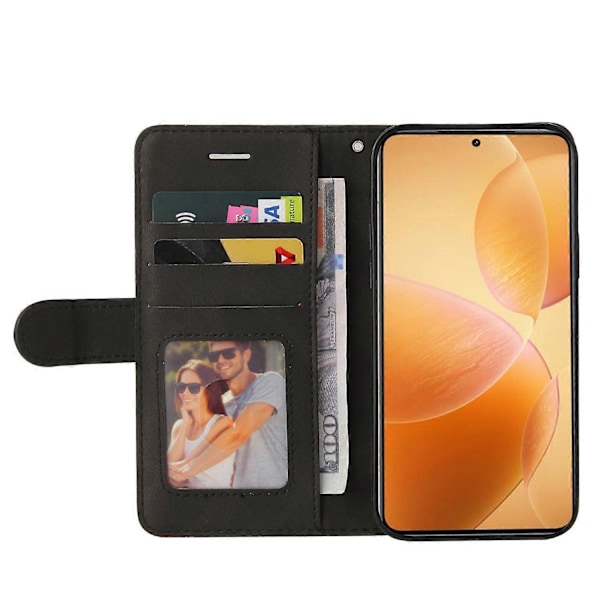 KT Leather Series-1 Xiaomi 14T Pro -puhelinnahkakotelo, värillinen, lompakkoteline Multicolor Style A
