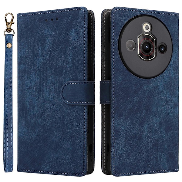 Til ZTE nubia Focus Pro Wallet Case RFID-blokering PU Læder Cover Stand View - Grøn Multicolor Blue