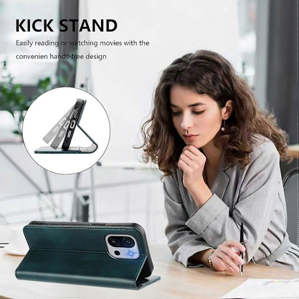 Plånboksfodral för OnePlus 13T 5G Retro Textur RFID-blockerande Läder Telefonskal Multicolor Dark Green