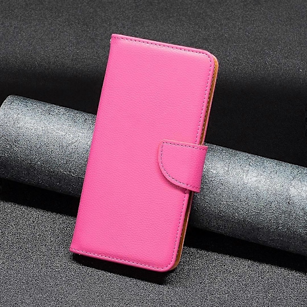 Til iPhone 15 Plus Støvtæt PU Læder Mobiltelefon Cover Wallet Flip Stand Case med Rem Multicolor Style G