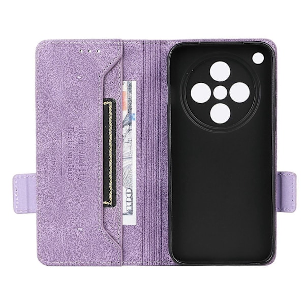 Til Oppo Find X8 5G Etui Læder Wallet Flip Telefon Cover med Hardware Dekor - Blå Multicolor Purple