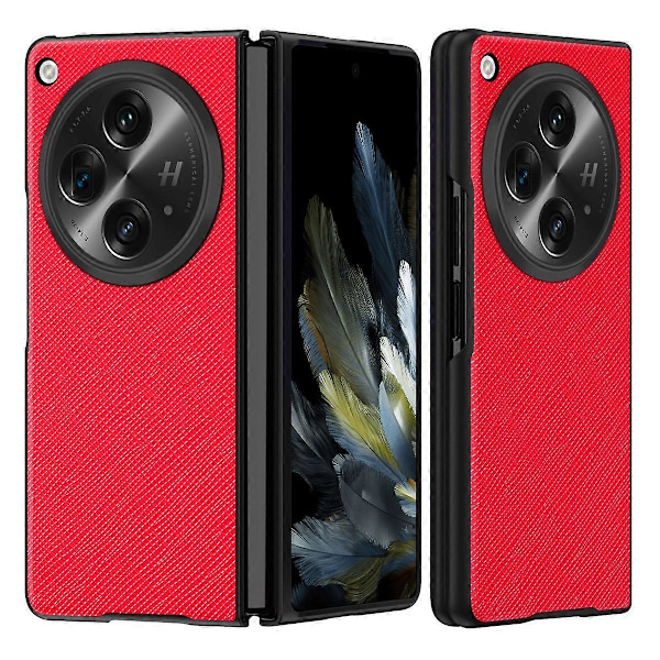 Oppo Find N3 5G/OnePlus Open -kotelo, ristikkäiskuvioitu kumipinnoitettu PU-nahka + PC-älypuhelinkuori Multicolor Style C