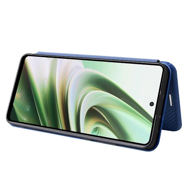 OnePlus Nord CE3 5G -puhelimen korttipidike nahkainen jalusta hiilikuitukuvioinen suojakuori Multicolor Style B
