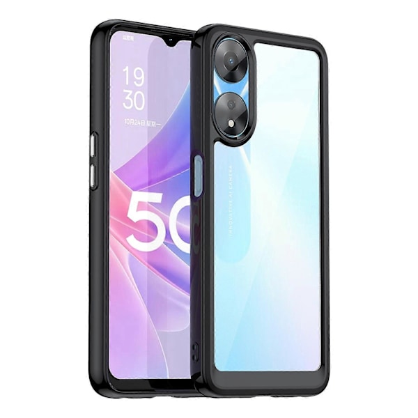 Mobilskal för Oppo A58 5G, Dammtåligt TPU+Akryl Telefonskal Skyddande Fodral Multicolor Style A
