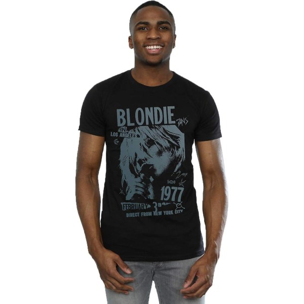 Blondie Men's Tour 1977 Chest T-shirt Vuxen S-3xl Txu78 Black XL