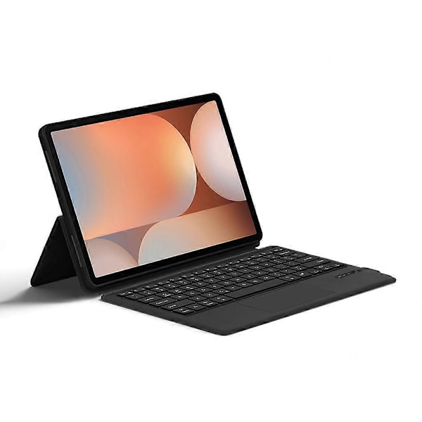 Läderfodral till Samsung Galaxy Tab S10+ + Touchpad Bluetooth-kompatibelt tangentbord med bakgrundsbelysning