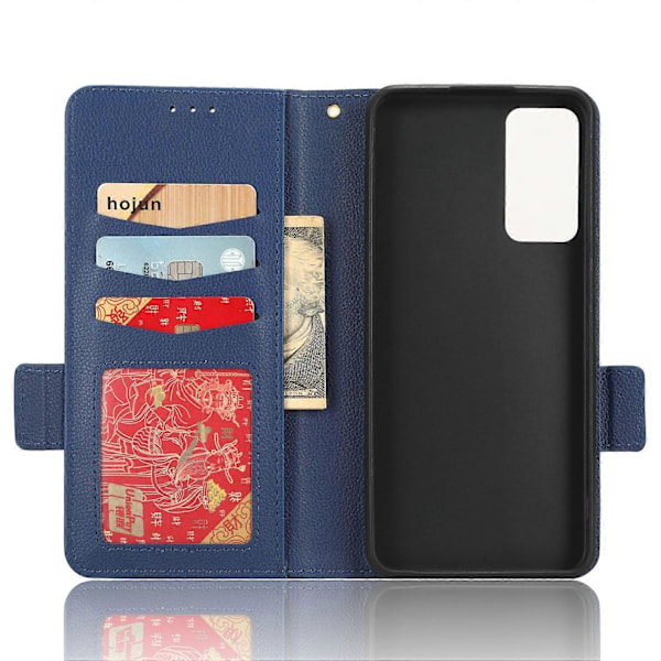 Læder Smartphone Etui til TCL 40R 5G, Dobbelt Magnetisk Lås Flip Wallet Stand Telefon Cover Multicolor Style F