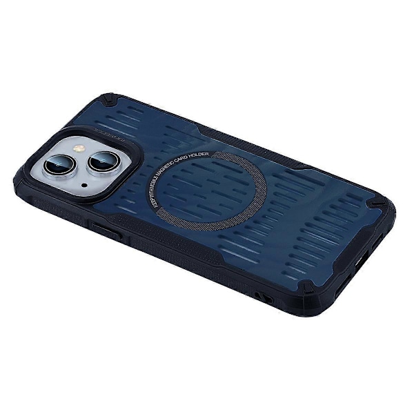 För iPhone 13 Skal Värmeavledning Ihålig Magnetisk TPU+PC Telefonskydd Kompatibelt med Magsafe Multicolor Style E