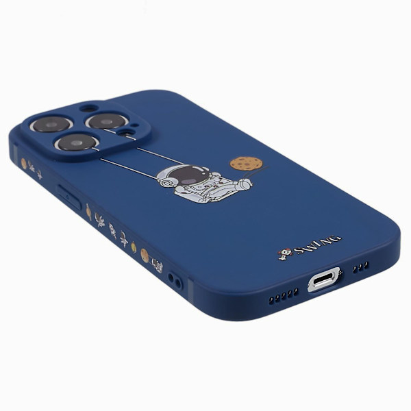 För Iphone 13 Pro Max Astronaut Design phone case Stötsäkert skyddande mjukt Tpu- cover Swing Astronaut Blue