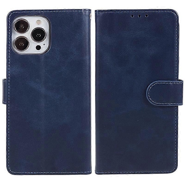 iPhone 13 Pro Max -puhelimen vasikannahkajäljitelmästä valmistettu PU-nahkainen suojakotelo, jossa on lompakko ja jalusta Multicolor Style G