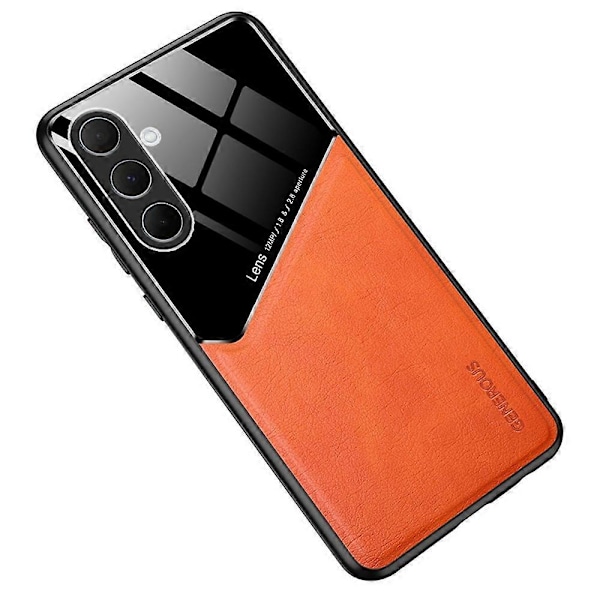 Skal för Samsung Galaxy A56 5G Läderbelagd PC+TPU Telefon Baksida Multicolor Orange