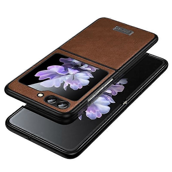 SULADA Skal för Samsung Galaxy Z Flip5 5G Anti-scratch PU-läderbelagt TPU-skydd Multicolor Style C