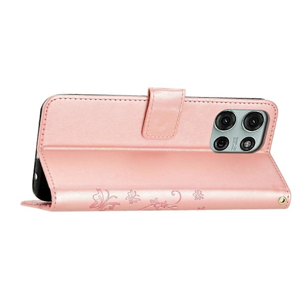 PU-læder telefonpungcover med rem til Motorola Moto G75 5G Multicolor Style A
