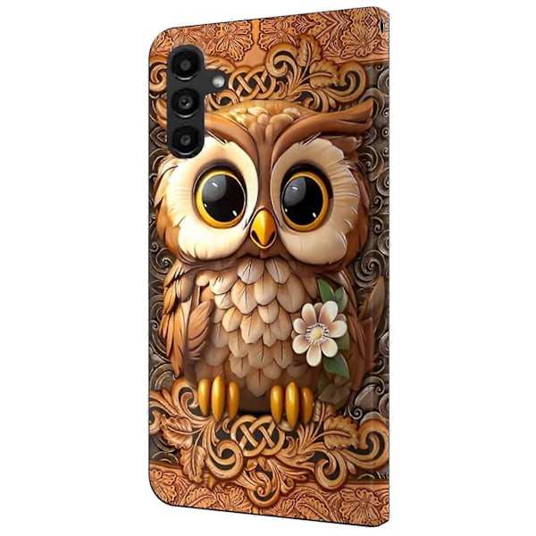 Til Samsung Galaxy A14 4G/5G Etui Mønsterprintet Beskyttelsescover TPU+PU Læder Flip Telefon Etui Multicolor Style I