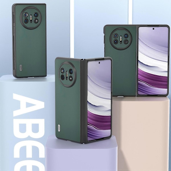 Skal för Huawei Mate X5, Slät Äkta Läder+PC Skyddande Fodral Multicolor Style D