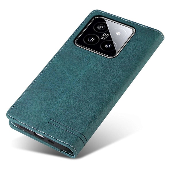 GQ.UTROBE 008 Serie Til Xiaomi 14 Etui RFID Blokerende PU Læder+TPU Flip Cover Multicolor Style C