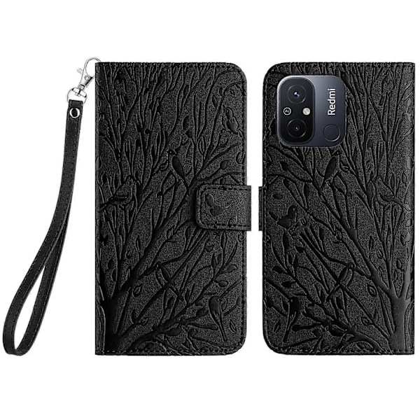 Til Xiaomi Redmi 12C 4G Mobiltelefon Etui Wallet PU Læder Stand Telefon Cover Multicolor Style C