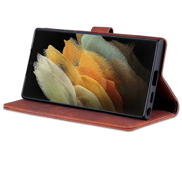 AZNS Fodral för Samsung Galaxy S24 Ultra Läder Skyddat Heltäckande Folio Flip Ställ Telefonskal Multicolor Style C