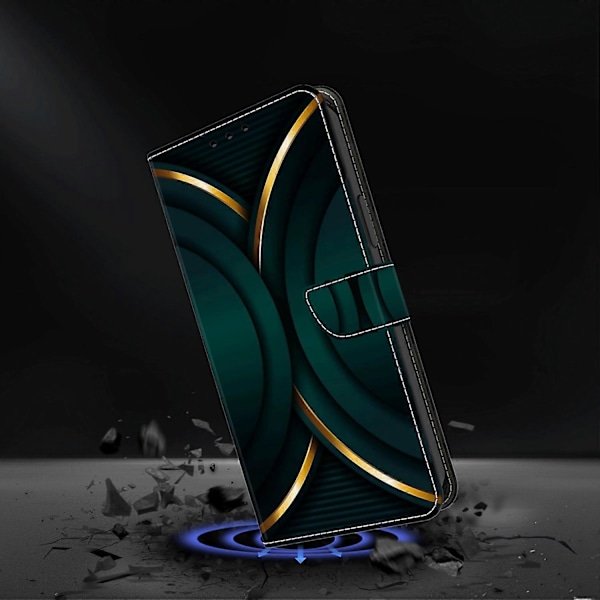 Plånboksfodral i PU-läder med 3D-mönster och ställ för Sony Xperia 1 V Multicolor Style H