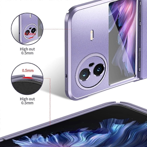Til vivo X Flip Elektroplettering PC Telefon Cover Anti-fald Mat Cover Multicolor Style C