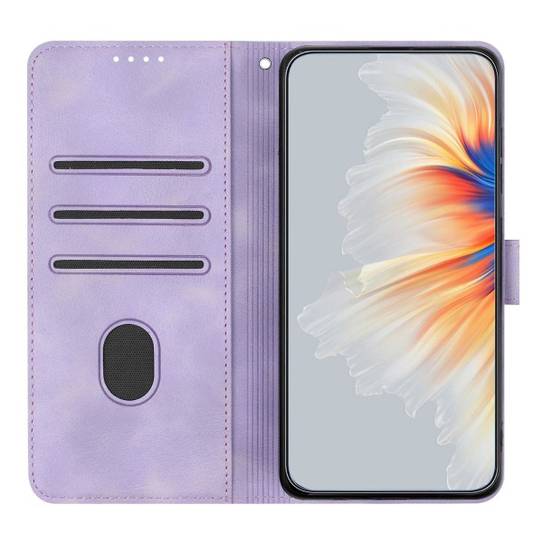Case för Samsung Galaxy A25 5g/a24 4g, Pu-lädermönster med tryckt cover Purple