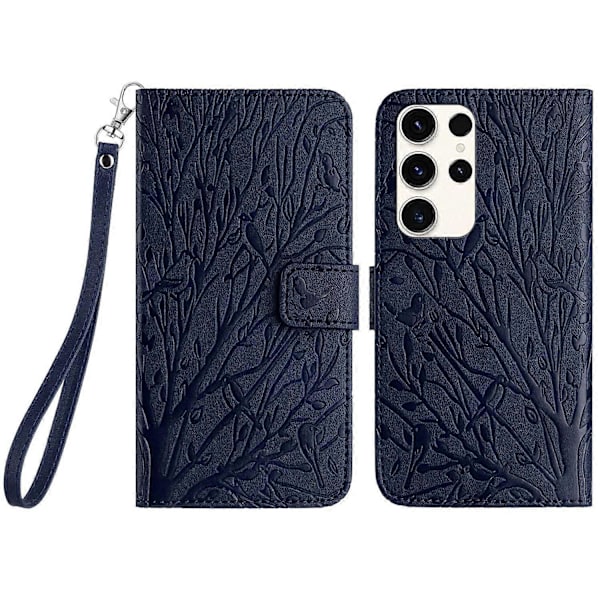 Til Samsung Galaxy S22 Ultra 5G Etui Wallet PU Læder Telefon Cover med Støttefod Multicolor Style A