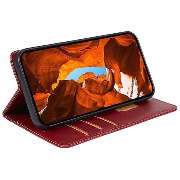 För Nokia XR21 Affärsstil Kalvtextur Läder Telefonfodral Magnetisk Stängning Ställ Plånboksfodral Multicolor Style B
