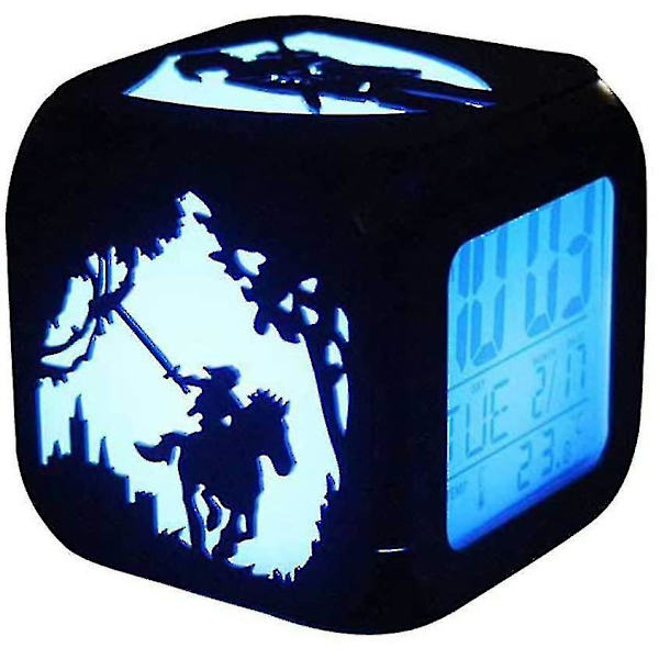 Wekity Firkantet LED, Kubisk med Legend Of Zelda Silhuet, Farverig Lysende, Zelda Digital, Farve