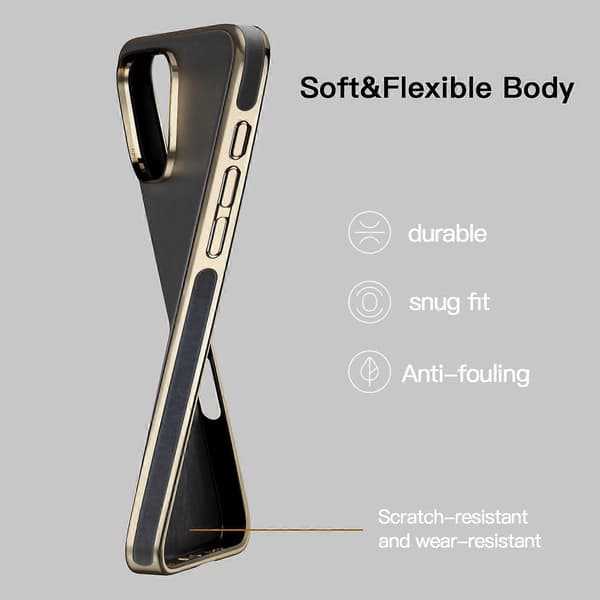 Skal för iPhone 16 Pro Max PU Läderbelagd TPU Stötsäkert Bakstycke Multicolor Style B