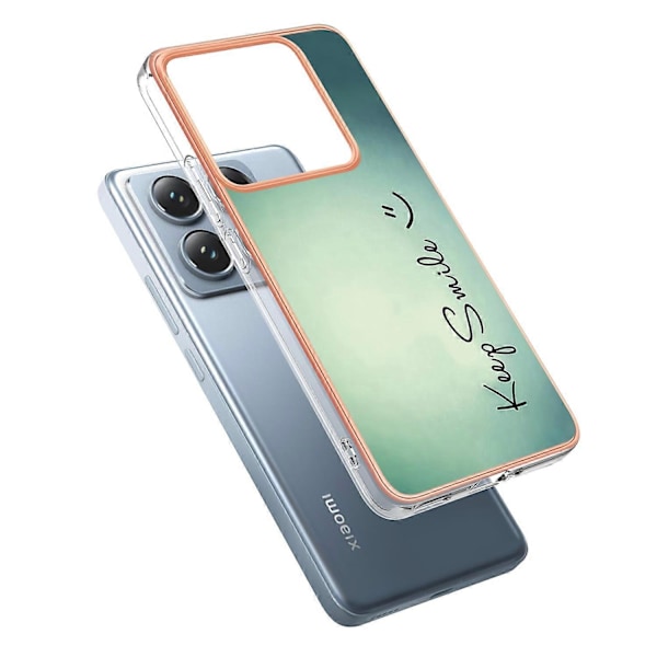 Til Xiaomi 14T Etui IMD-D Mønstertryk 2.0mm TPU Telefon Bagcover Multicolor Style A