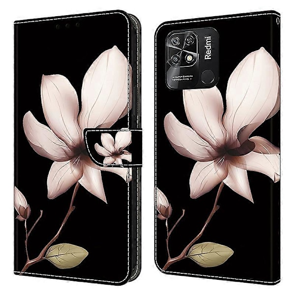 Læderetui med mønstertryk til Xiaomi Redmi 10C 4G Etui Anti-Drop Wallet Telefonetui Multicolor Style I