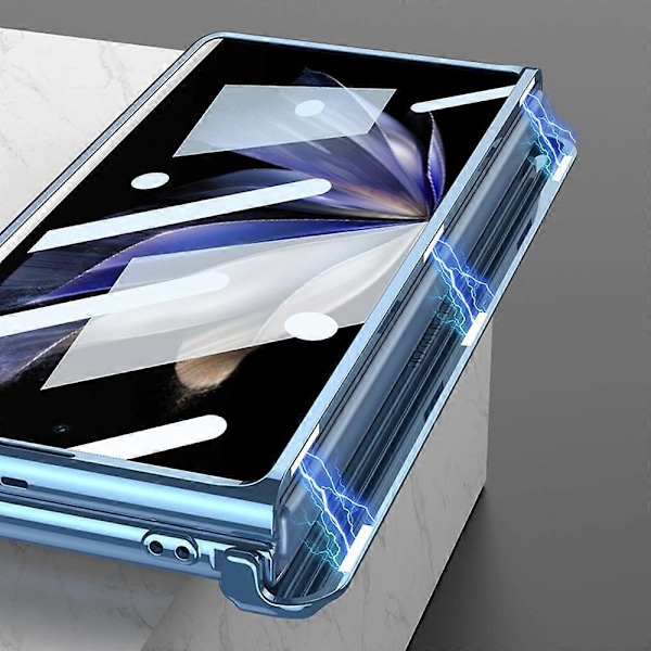 GKK Hårt PC-skal med Ställ för vivo X Fold2 Magnetiskt Stötsäkert Skal med Härdat Glasfilm Multicolor Style B