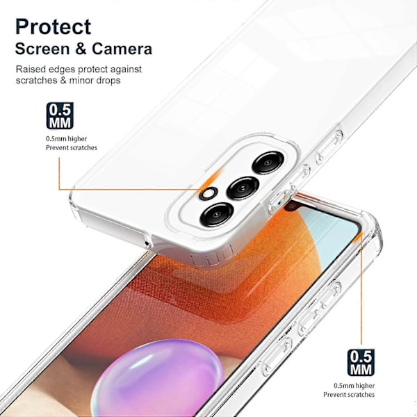 Samsung Galaxy S23 FE -kotelo TPU+PC Pudotussuojattu Läpinäkyvä Takakuori Multicolor Style E