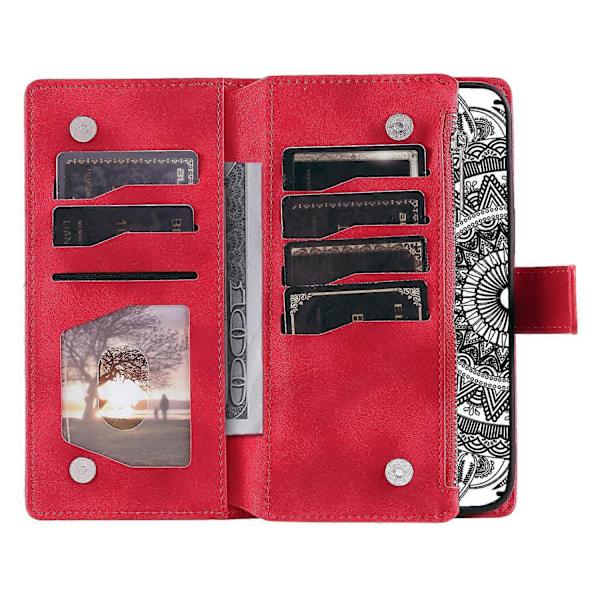 Til Samsung Galaxy A05s 4G Etui Telefon Cover Wallet PU Læder Stand Shell med Rem Multicolor Style D
