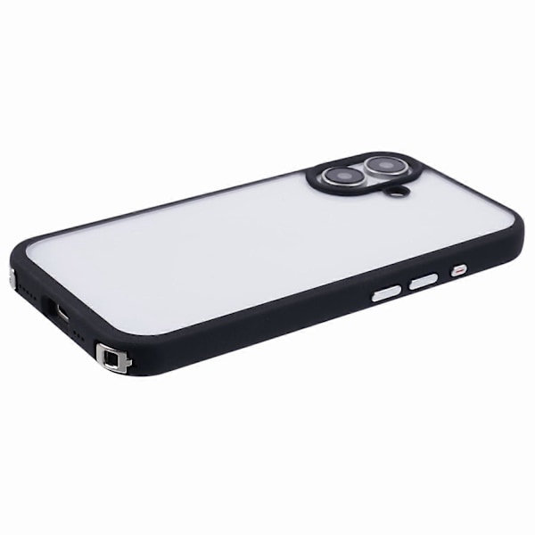iPhone 16 -kotelo TPU+PC Kristallinkirkas takakansi kaulanauhan rei'illä Multicolor Style B
