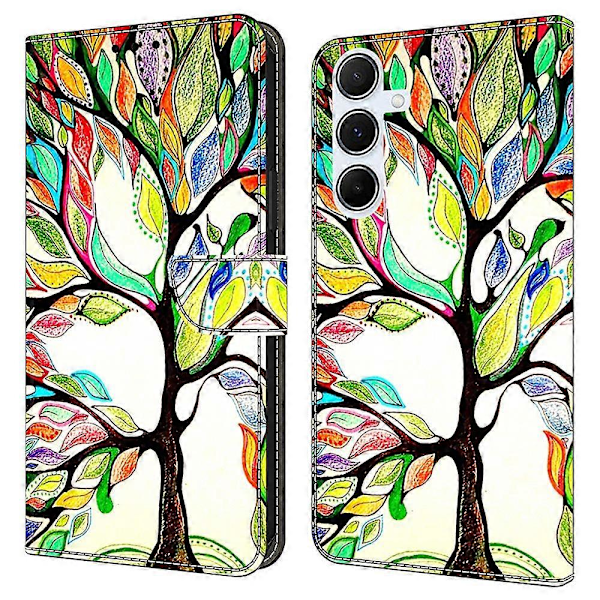 Til Samsung Galaxy A36 5G/A56 5G Mønsterprintet Beskyttelsescover TPU+PU Læder Flip Telefon Multicolor Style J