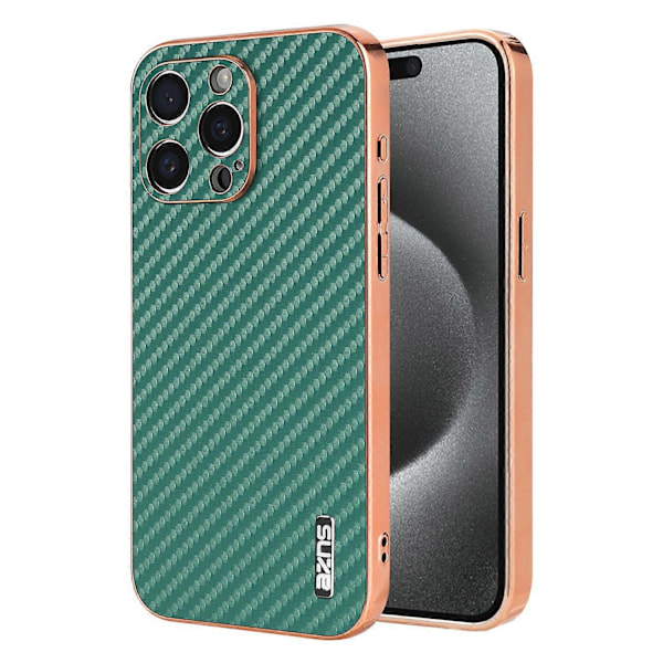 AZNS Skal för iPhone 14 Pro Max Elektropläterad Kolfibertextur PU+TPU Telefonskydd Multicolor Style C